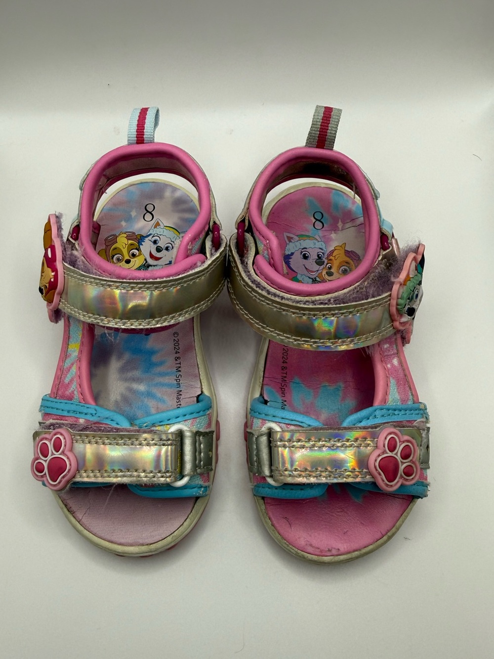 Paw Patrol Pink, Silver & Blue Light-Up Girls' Sandals